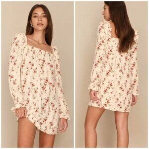 Reformation Hudsen Dress in Annaliese Mini Floral Vines Print